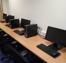 computers setup in school