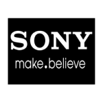 Sony make believe logo black and white